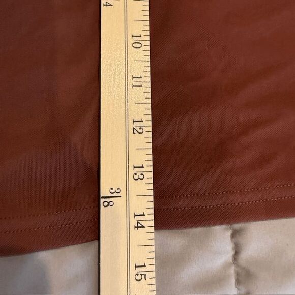 House of Harlow Bronze Brown Mini Skirt Stretch Mesh Pull On Size XS - Picture 6 of 7